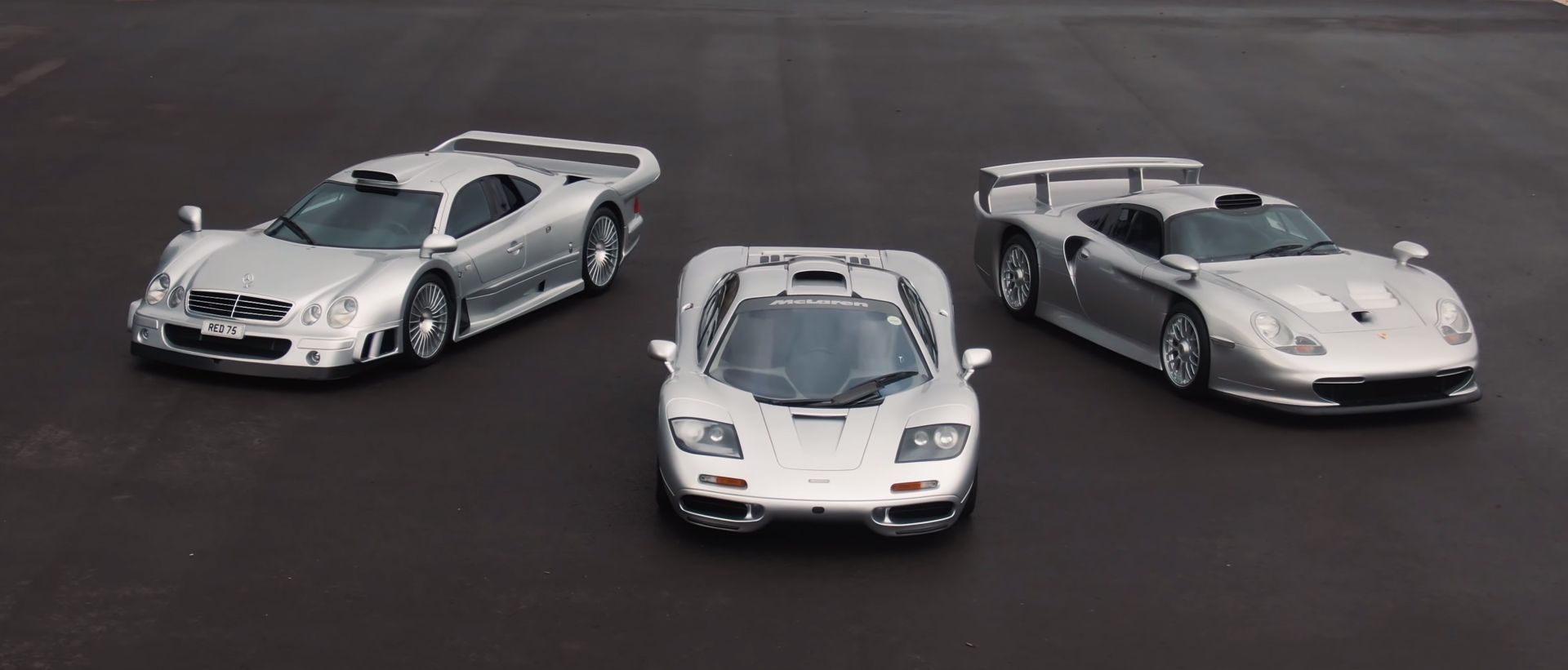 McLaren F1 & Porsche 911 GT1 & Mercedes CLK GTR group test