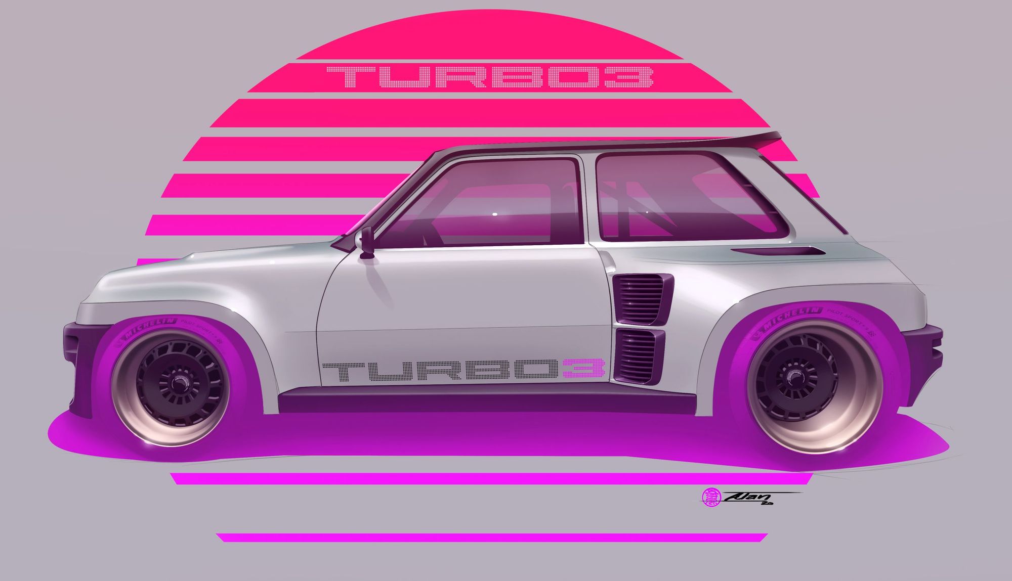 AirPods case - Renault 5 Turbo — Illustrator Maker - Automotive Artist